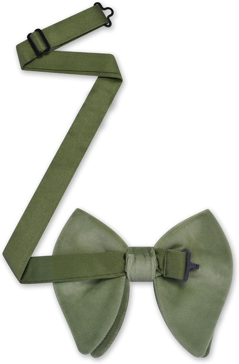 Branduce Velvet Bow Ties for Men Oversize Pre-tie Bowtie Tuxedo Bowties for Wedding - Image 3